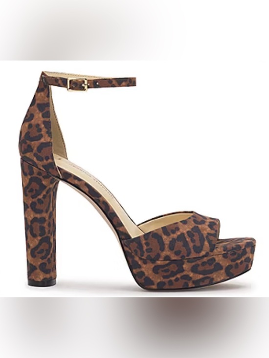 JS Jessica Simpson Izzella Womens Round Open Toe Chunky Heel Pumps